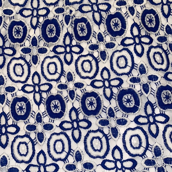 Blue and White Eyelet Dress. NEW WITH TAGS. - Picture 3 of 3